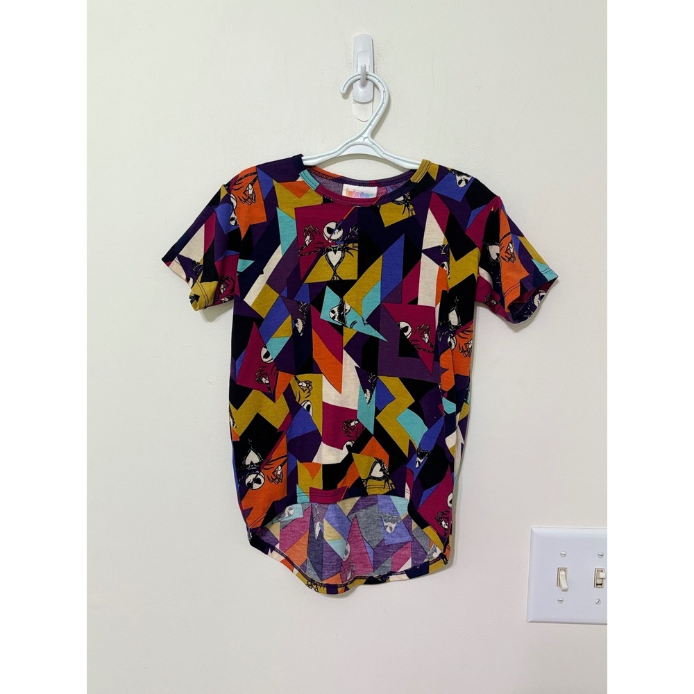 LuLaRoe‎ Geometric Jack Skellington Halloween Top Kids Size 4